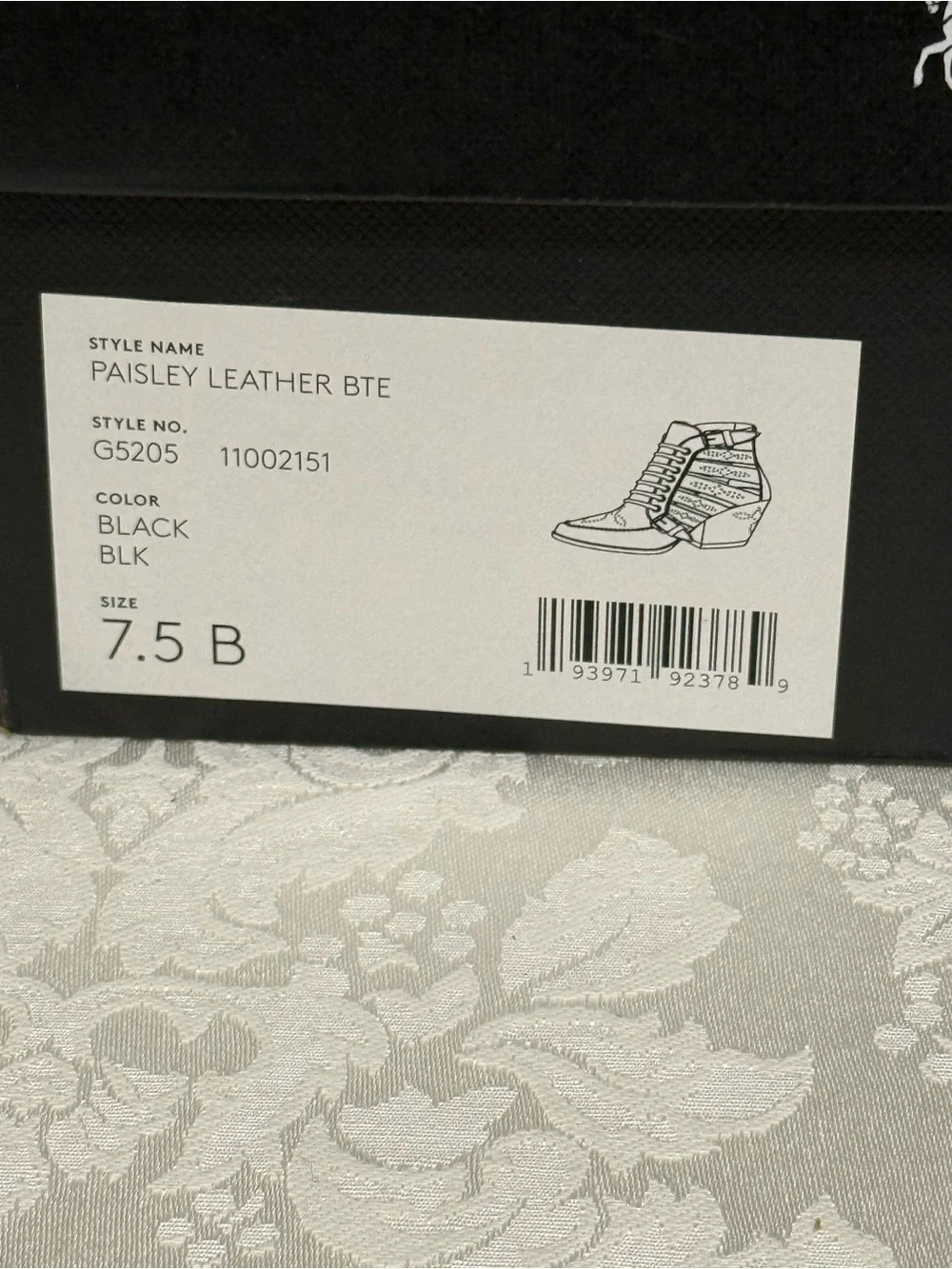 Coach Paisley Black Stud Lace up Leather Heel Boots size 7.5 NEW Rocker Concert